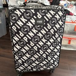 Victoria’s Secret PINK Black And White Carry On Luggage 