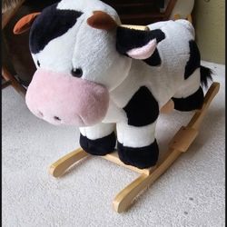 Plush Cow Rocking Horse