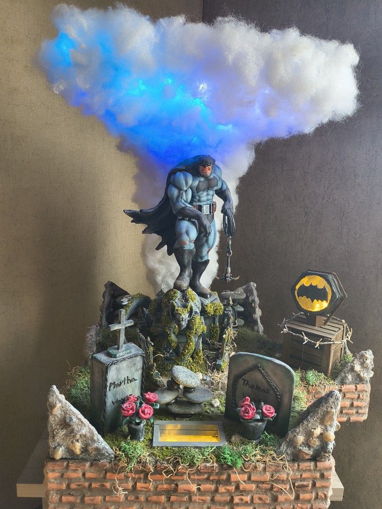 Batman Diorama Scene. Lightening And All Hand Done. Govee Lights