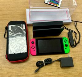 Nintendo Switch HAC-001 Console Bundle With Dock, Charger, Case & 64GB SD Card