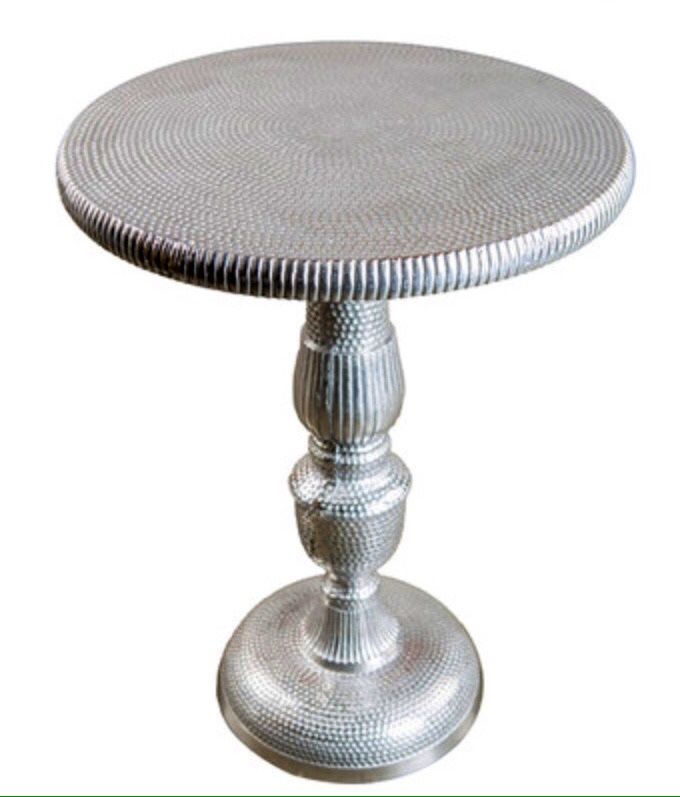 Metal end table