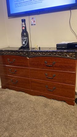 Bedroom dresser with mirror