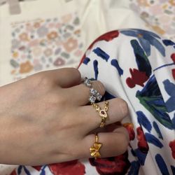 Vintage Bone joint snake adjustable ring