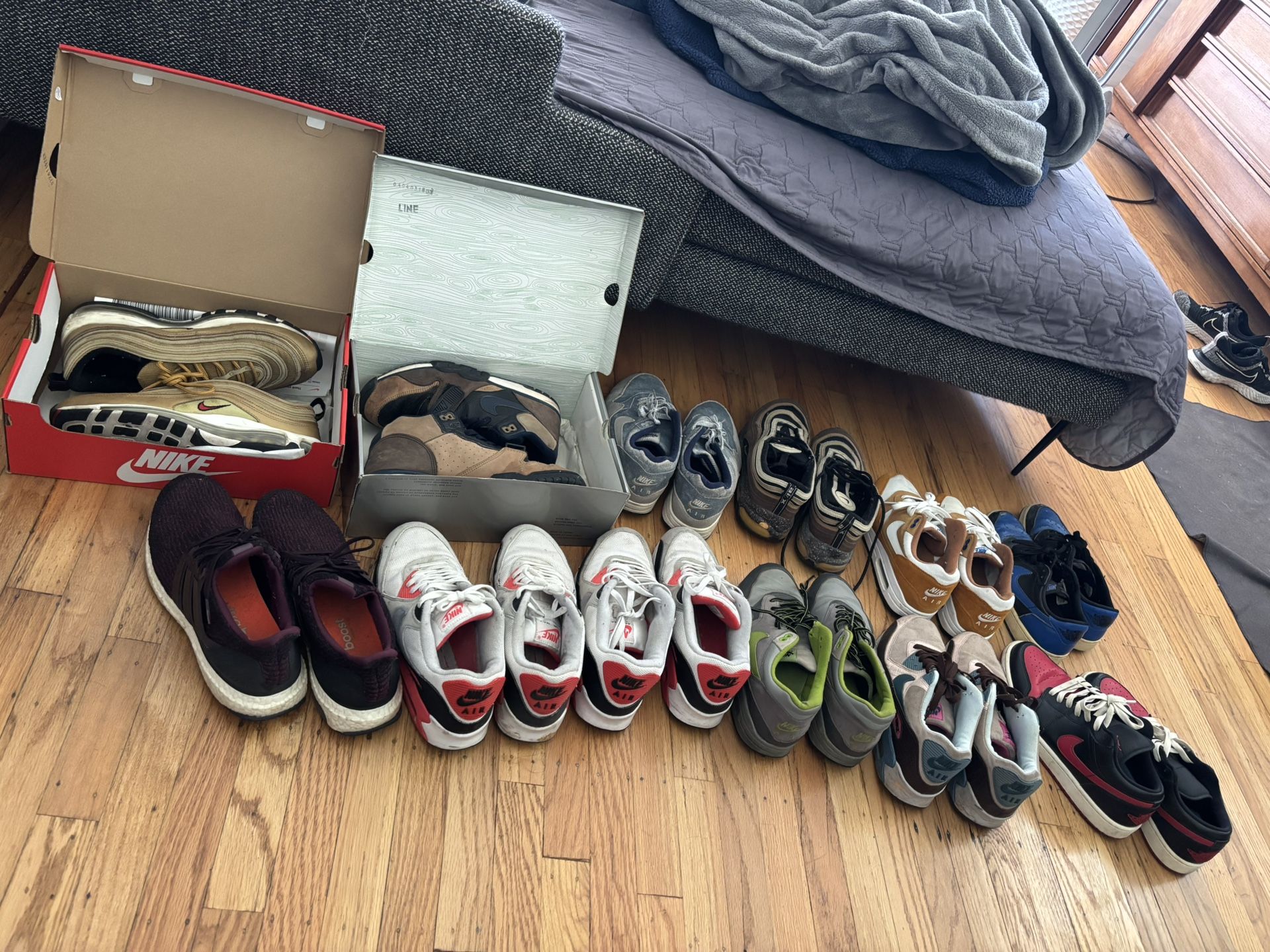 bundle of nike adidas air max jordan sb shoes