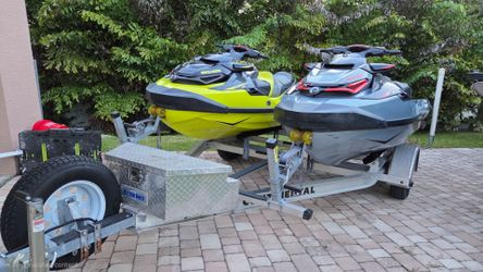 (2) Sea Doo Rxtx 300 PWCs with Trailer