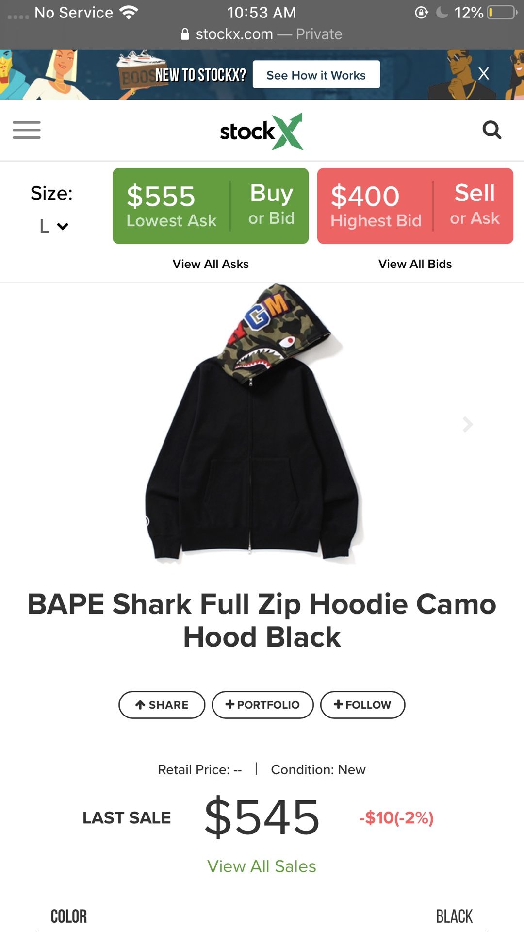 BAPE shark full zip Hoodie camo