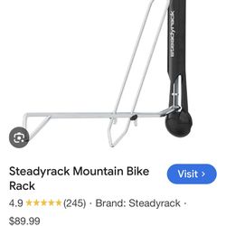 (2) STEADYRACK - Pivoting Wall Storage Bike Rack 