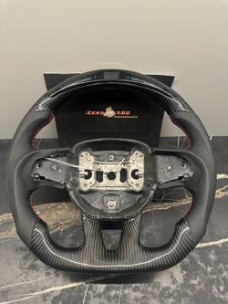 Real Carbon Fiber Dodge Hellcat R/T SXT Scatpack Steering Wheel LED