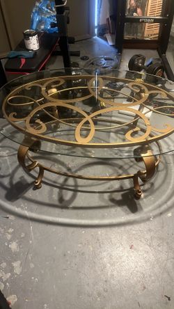 Glass coffee table