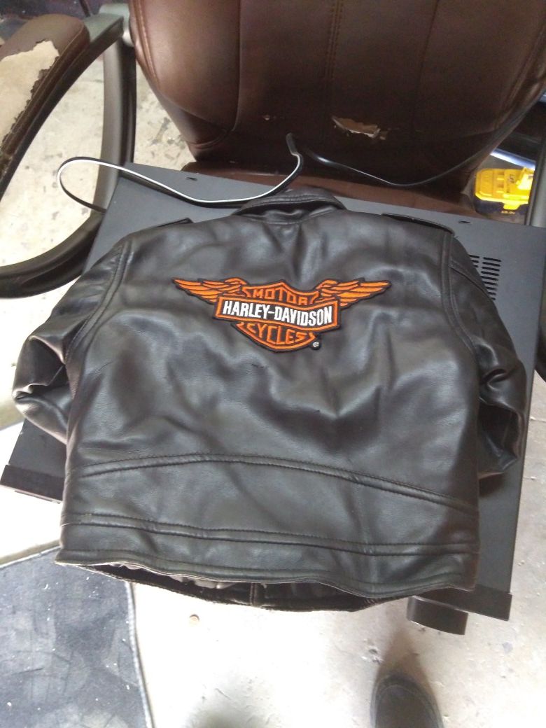 Toddler Harley jacket leather