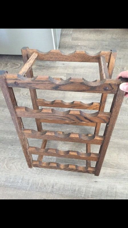 Wooden wine rack
