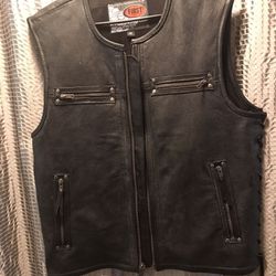 Brand New Leather Motorcycle Vest