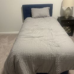 2 Twin Beds- Mattresses, Box Spring, Headboard 