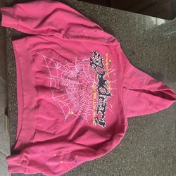 pink sp5der hoodie