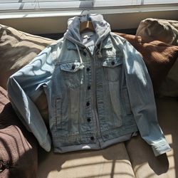 Men's Phoenix Trucker Hooded Denim Jacket