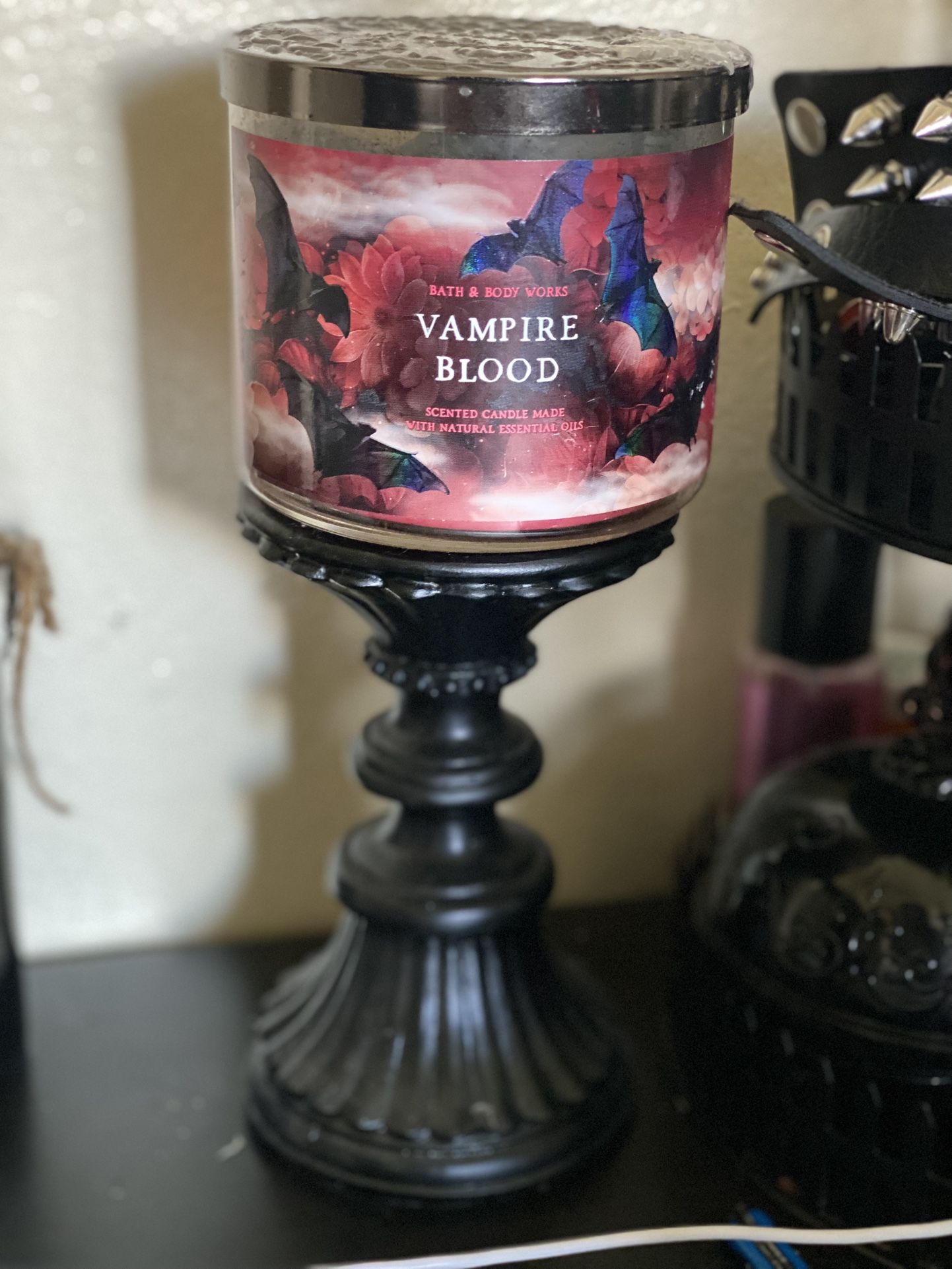 Gothic old candle holder