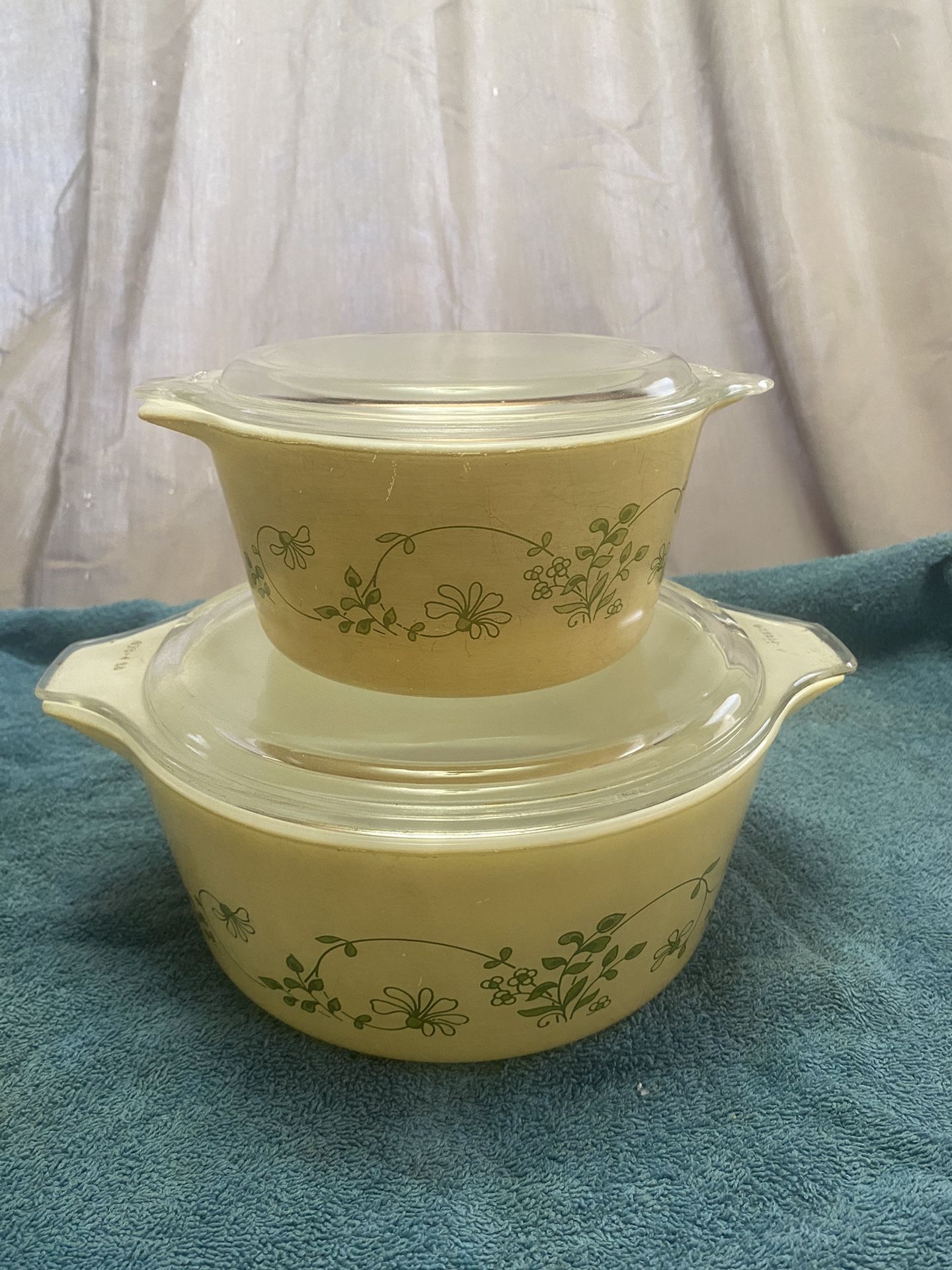 Vintage Shenandoah Pyrex Casserole Dishes W:lids
