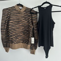 Agolde Sweater And Bodysuit Lot XS S