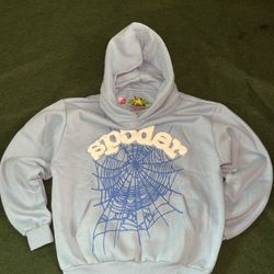 Baby Blue Sp5der Hoodie Small 