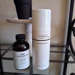 New Sealed Coach Leather Cleaner 4oz and Opened Coach Leather Moisturizer 6oz Almost Full