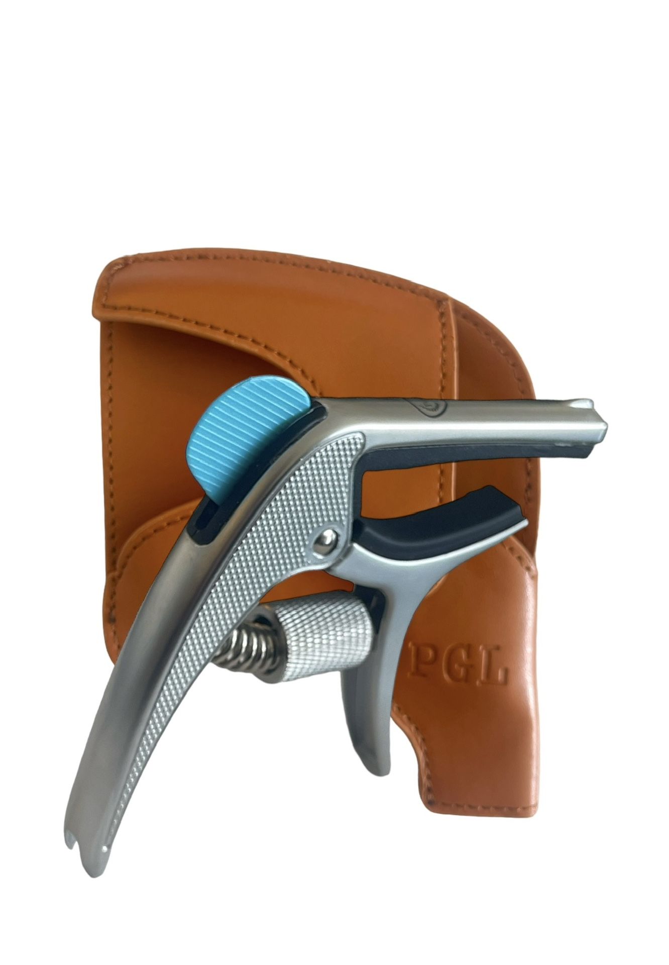 PGL Adjustable Tension Capo for Acoustic and Electric Guitars - Textured Ergonomic Grip, Quality Case, One Handed, Zinc, Buzz Free, Bridge Pin Puller,