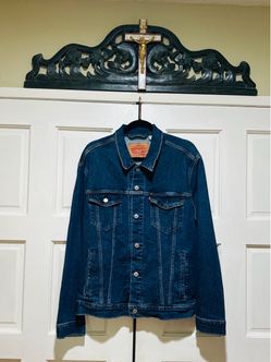 Levi Strauss & Co. Men’s Blue Denim Jacket XL Button Front Point Collar Short