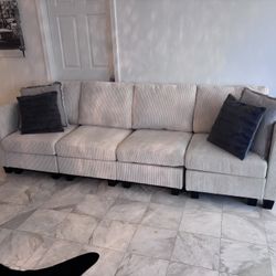 Modular Cream Couch With Storage  NEW