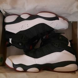 Jordan 6 Rings Black Gym Red