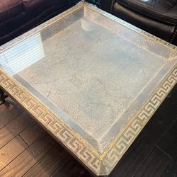 Glass coffee table