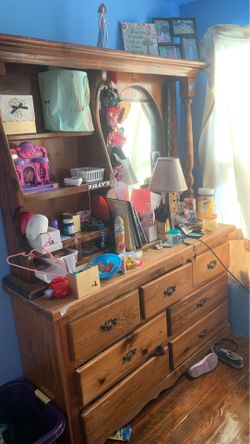 Dresser & bed frame With six drawers under the bed