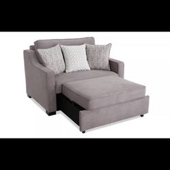 Bob-O-Pedic® Gray 51'' Twin Pop-Up Sleeper Chair