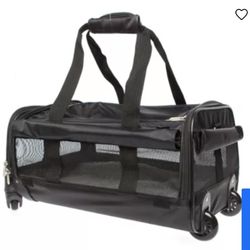 Dog Or Cat Pet Carrier With Wheels