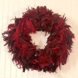 Red Feather Wreath