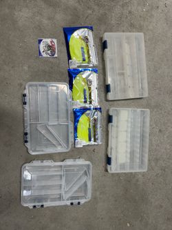 Tackle box and hooks
