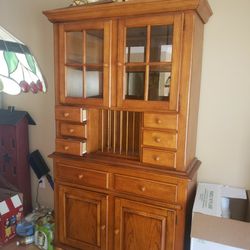 Kitchen Hutch, table And 6 Chairs Make Offer