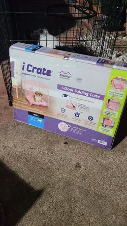 New pink cage for small dog