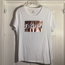LEVIS ROSE GOLD LOGO TSHIRT JUNIORS XL
