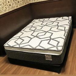 Full Size Mattress 14” Inches Thick Pillow Top. Quality and Comfort,  Available All Sizes. New From Factory. Same Day Delivery