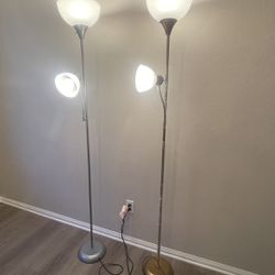 Floor Lamp $25 Each Silver And Gold 