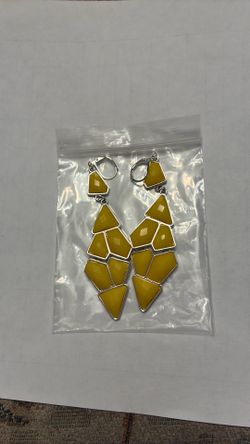 Yellow leverbacks earrings