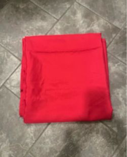 Curtains - 2 Large and Very Nice, at 60” x 120” Ruby Red Polyester Window Covers, Come from a Smoke Free and Pet Free Home. $20 for Both !!