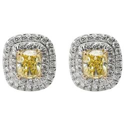 Tiffany & Co. Tiffany Soleste Diamond Earrings in Platinum Fancy Yellow