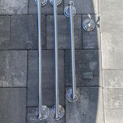 3 Towel Bars And Towel Hook
