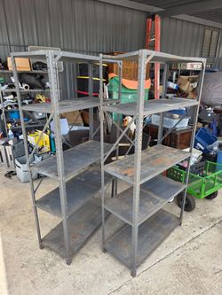 Pair of lightweight garage shelves, $40 for both