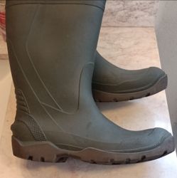 Green Rubber Rain Boots