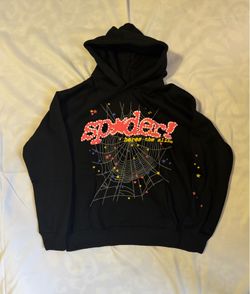 Sp5der Black P*nk Hoodie Size M
