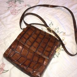 Gipel Vintage Italian genuine alligator skin purse / Shoulder Bag 