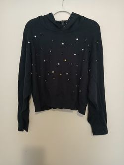 Chaser Brand Hooded Sweater With Embellishments