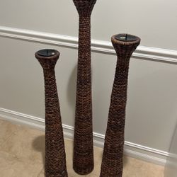 3 Floor Candle Holders