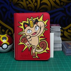 Custom painted side loading 4-page card binder